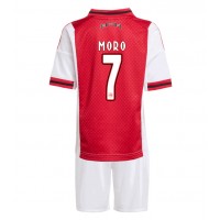 Stroje piłkarskie Ajax Raul Moro #7 Koszulka Podstawowej dla dzieci 2025-26 Krótki Rękaw (+ szorty)
